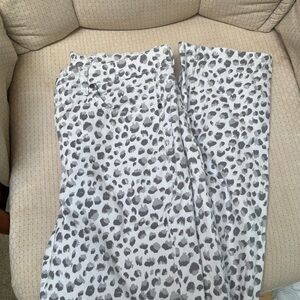 Leopard print jeans